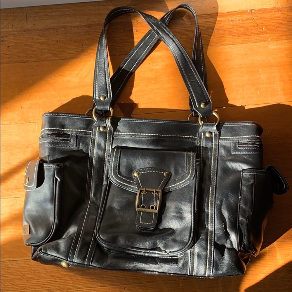Black Leather Shoulder Bag